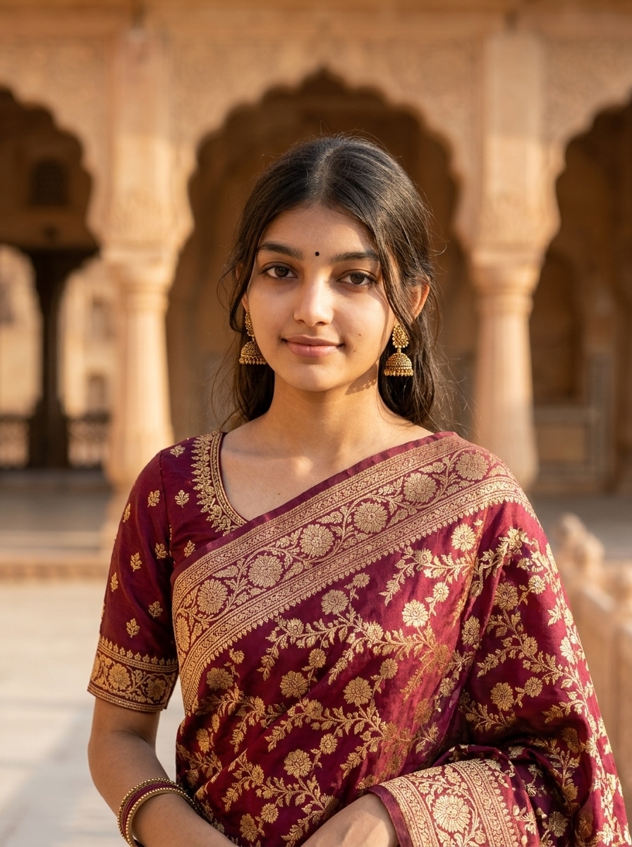 Royal Crimson Banarasi Saree Review